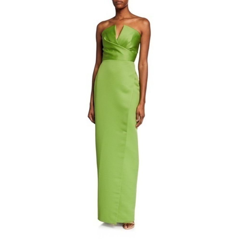 JAYGODFREY Green Strapless Sweetheart Gown